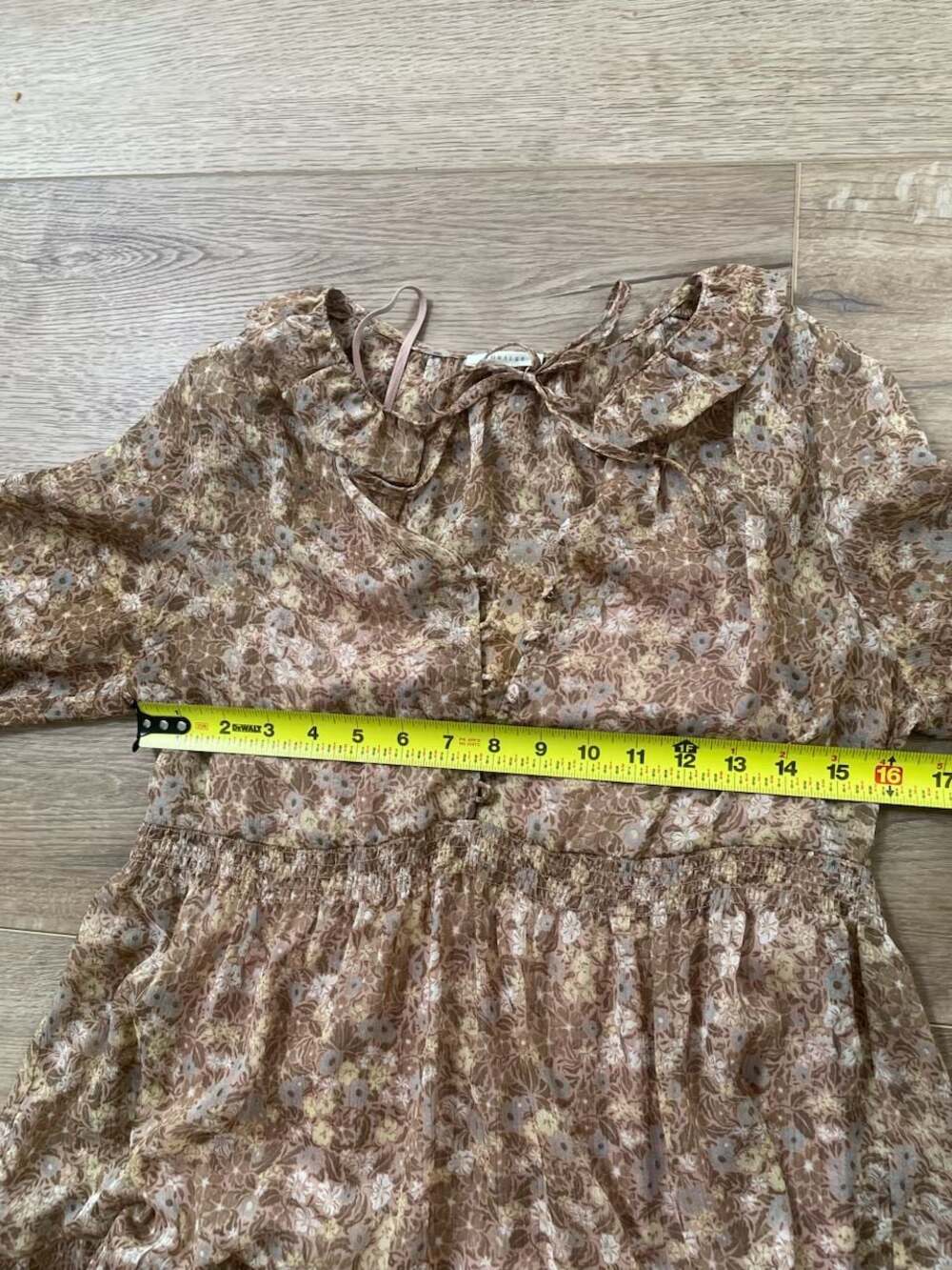 Noralee Floral Tiered Maxi Dress Small Long Sleeve Lined Romantic Boho Pink - Picture 7 of 13